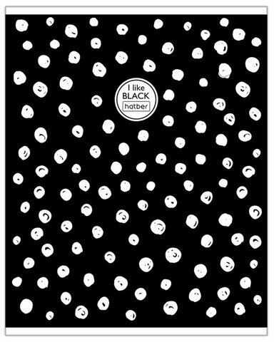 Тетрадь А5 48 л. HATBER скоба, клетка, ламинация, "I Like Black" (5 видов в спайке), 48Т5лВ1