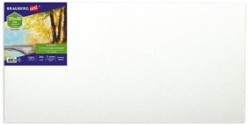 Холст на картоне (МДФ), 20х40 см, грунтованный, хлопок, мелкое зерно, BRAUBERG ART CLASSIC, 191671