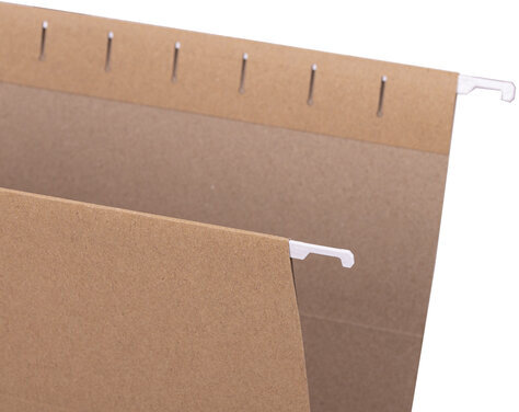 Подвесные папки A4/Foolscap (404х240 мм) до 80 л., КОМПЛЕКТ 10 шт., крафт-картон, STAFF, 270937