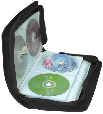 Портмоне для CD/DVD BRAUBERG на 96 дисков, обложка пластиковая, синий, 510091