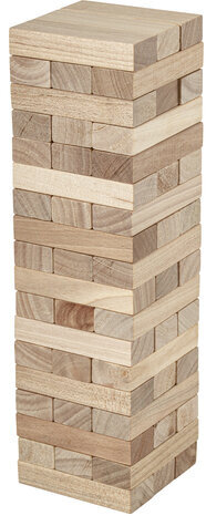 Игра настольная "БАШНЯ", 54 деревянных блока, BRAUBERG HOBBY, 665492