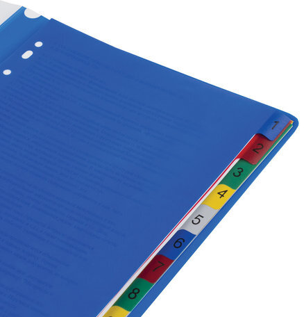 Разделитель пластиковый ОФИСМАГ, А4, 12 листов, цифровой 1-12, оглавление, цветной, РОССИЯ, 225617