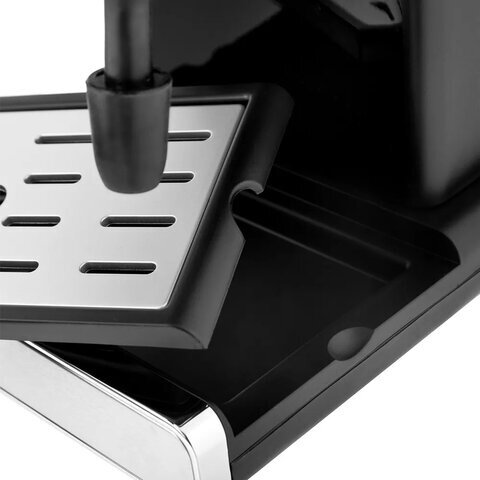 Кофеварка рожковая BRAYER BR1103, 950 Вт, объем 1,2 л, 4 бар, ручной капучинатор, серебро