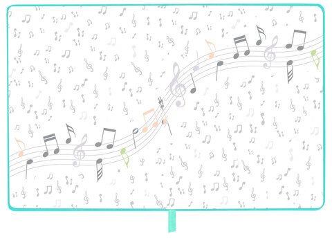 Дневник для музыкальной школы 48 л., обложка кожзам твердая, фольга, BRAUBERG, КОТИК, 107367