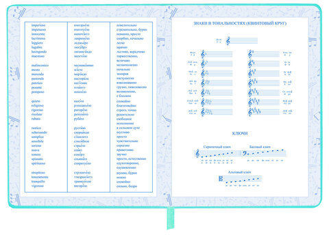 Дневник для музыкальной школы 48 л., обложка кожзам твердая, фольга, BRAUBERG, КОТИК, 107367