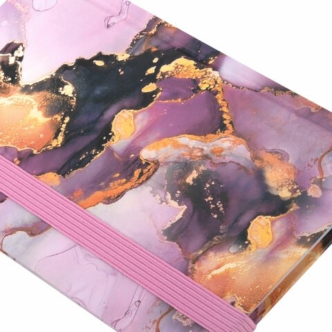 Еженедельник недатированный с резинкой 171х93 мм, BRAUBERG, твердый, 64 л., "Marble stone", 116307