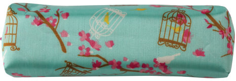 Пенал-косметичка, полиэстер с пропиткой, "Сакура", голубой, 20х6х5 см, К-21