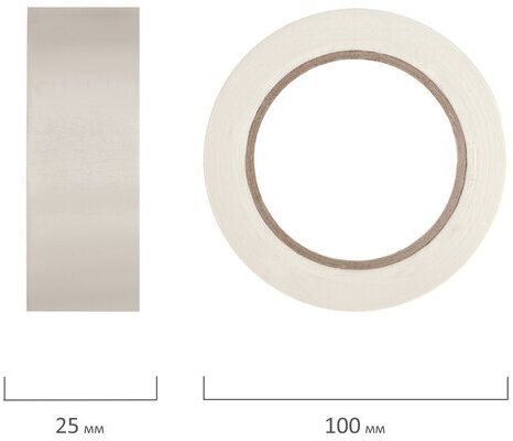 Клейкая лента малярная крепированная 25 мм x 25 м, STAFF, 229058