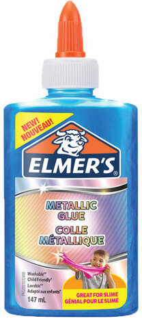 Клей для слаймов канцелярский металлик ELMERS Metallic Glue, 147 мл, синий, 2109503