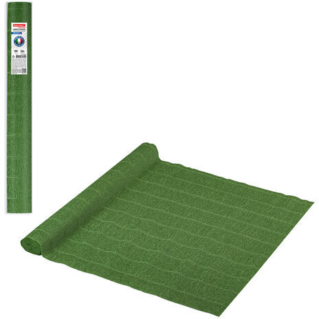 Бумага гофрированная/креповая (ИТАЛИЯ) 180 г/м2, 50х250 см, травяная (591), BRAUBERG FIORE, 112623