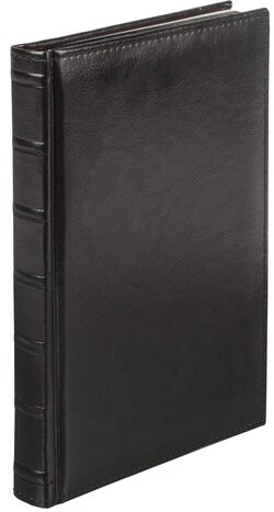 Ежедневник недатированный А5 138х213 мм BRAUBERG "FLAME", под кожу, 160 л., черный, черный срез, 113429