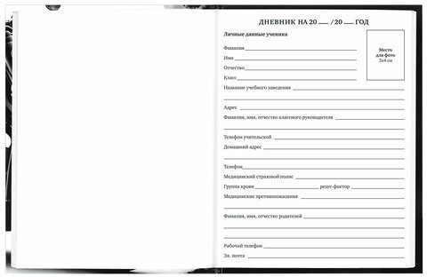 Дневник 1-11 класс 40 л., твердый, BRAUBERG, глянцевая ламинация, "Байк", 106849