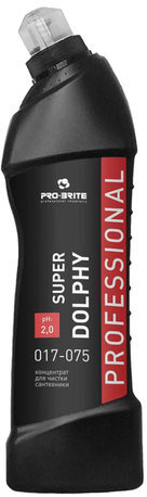 Средство для уборки сантехнических блоков 750 мл, PRO-BRITE DOLPHY, кислотное, концентрат, гель, 016-075