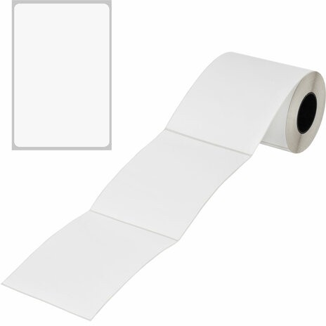 Этикетка ТермоЭко (100х150 мм), 300 этикеток в ролике, прозрачная подложка, светостойкость до 2 месяцев, 114510, 54165