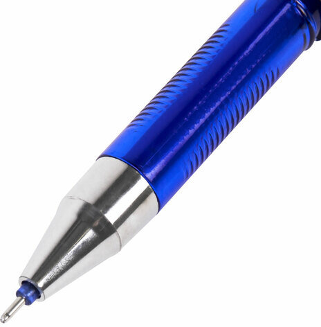 Ручка стираемая гелевая + 9 стержней в ПЛАСТИКОВОЙ ТУБЕ, СИНЯЯ, игольчатый наконечник 0,5 мм, линия 0,35 мм, BRAUBERG, 144093