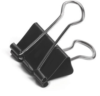 Зажимы для бумаг ОФИСМАГ, КОМПЛЕКТ 12 шт., 32 мм, на 140 листов, черные, картонная коробка, 222089