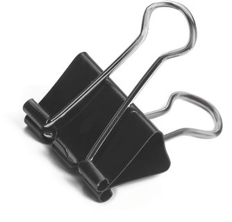 Зажимы для бумаг ОФИСМАГ, КОМПЛЕКТ 12 шт., 32 мм, на 140 листов, черные, картонная коробка, 222089