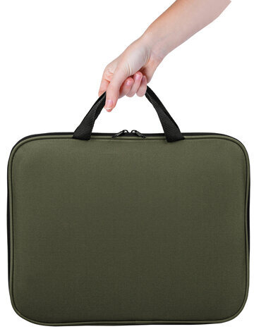 Папка на молнии с ручками STAFF EVERYDAY, А4, полиэстер, хаки, 270737