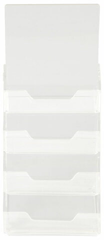 Подставка для визиток настольная BRAUBERG, 95х220 мм, 4 кармана глубиной 32 мм, 290421