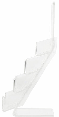 Подставка для визиток настольная BRAUBERG, 95х220 мм, 4 кармана глубиной 32 мм, 290421