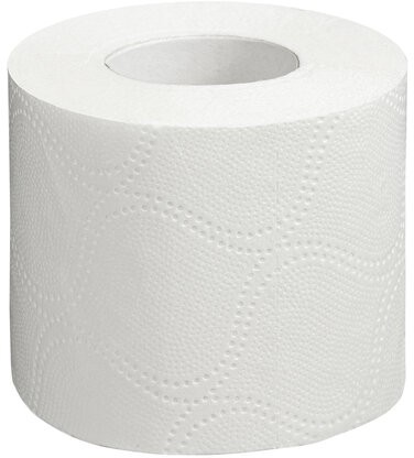 Бумага туалетная бытовая, спайка 12 шт., 2-х слойная, (12х18 м), LAIMA, белая, 128718