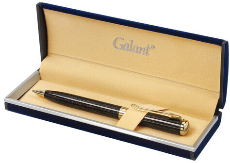 Ручка подарочная шариковая GALANT "TINTA MARBLE", корпус коричневый, золотистые детали, узел 0,7 мм, синяя, 143501