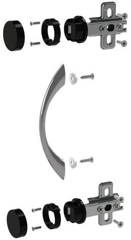 Фурнитура для двери стеклянной &quot;Канц&quot;, &quot;Фея&quot;, ФС01