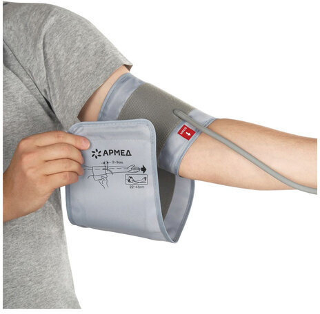 Тонометр АРМЕД YE660B, диапазон давления 0-280 мм рт. ст., диапазон пульса 40-200 уд/мин, автоматический, без поверки, 1977601