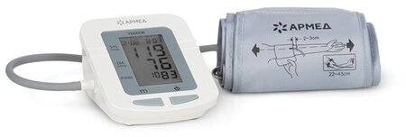 Тонометр АРМЕД YE660B, диапазон давления 0-280 мм рт. ст., диапазон пульса 40-200 уд/мин, автоматический, без поверки, 1977601