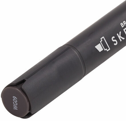 Маркер для скетчинга двусторонний 1 мм - 6 мм BRAUBERG ART CLASSIC, СЕРЫЙ ТЕПЛЫЙ 9 (WG09), 151818