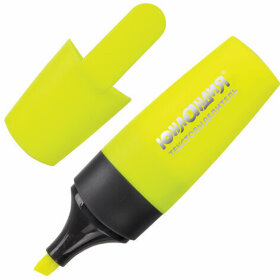 Текстовыделитель ЮНЛАНДИЯ &quot;КЛАССИКА&quot;, ЖЕЛТЫЙ, линия 1-5 мм, 151920