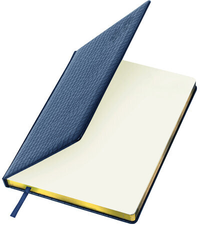 Ежедневник датированный 2025, БОЛЬШОЙ ФОРМАТ, 210х297 мм, А4, BRAUBERG "Comodo", под кожу, синий, 115735