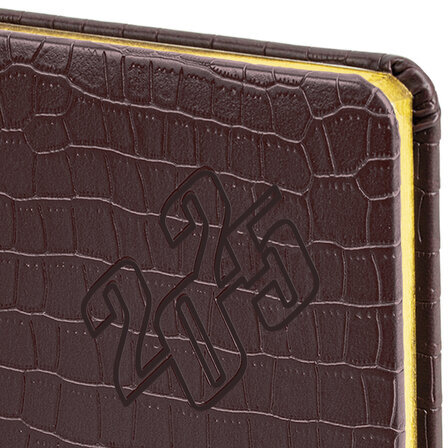 Еженедельник датированный 2025 А5 145х215 мм BRAUBERG "Comodo", под кожу, темно-коричневый, 115956