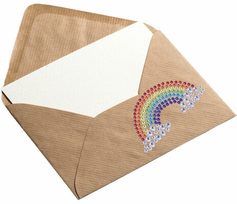 Наклейки готовые из страз РАДУГА, 3 декоративных элемента, 9,5х15,5 см, ОСТРОВ СОКРОВИЩ, 662236