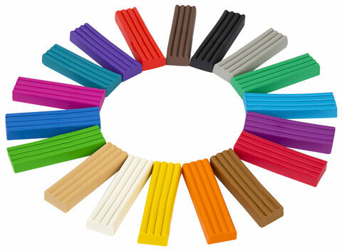 Пластилин классический BRAUBERG "АКАДЕМИЯ КЛАССИЧЕСКАЯ", 18 цветов, 360 г, СО СТЕКОМ, 106509