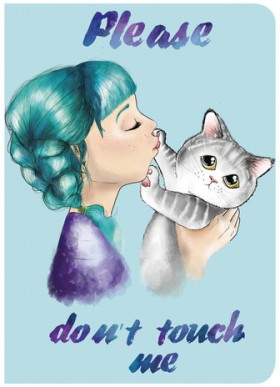 Тетрадь 60 л. в клетку обложка SoftTouch, бежевая бумага 70 г/м2, сшивка, В5 (179х250 мм), НЕДОТРОГА, BRAUBERG, 1403817