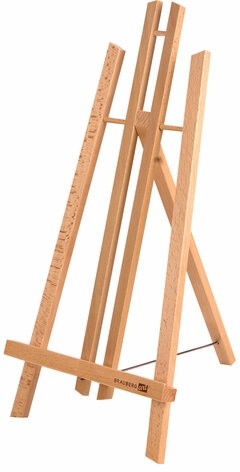 Мольберт настольный из бука 24х30х46 см, высота холста до 50 см, лакированный, BRAUBERG ART CLASSIC, 192255