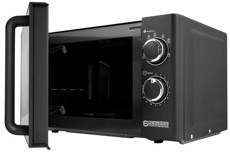 Микроволновая печь CENTEK CT-1583, объем 20 л, мощность 700 Вт, механическое управление, черная, CT-1583 Gray