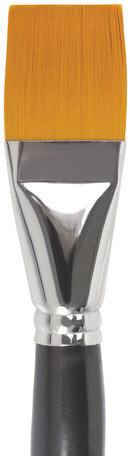 Кисть художественная проф. BRAUBERG ART CLASSIC, синтетика жесткая, плоская, № 36, длинная ручка, 200677