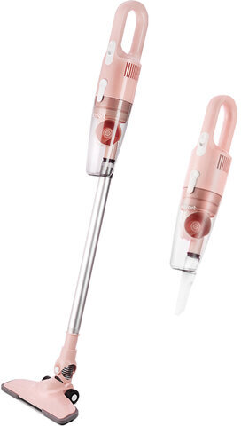 Пылесос вертикальный KITFORT KT-586-3, потребляемая мощность 600 Вт, циклонный фильтр 1,2 л, розовый