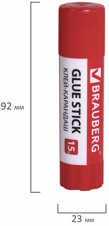 Клей-карандаш 15 г ВЫГОДНАЯ УПАКОВКА BRAUBERG, 3 штуки на блистере, 271307
