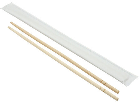 Палочки для суши бамбуковые 23 см, круглые, КОМПЛЕКТ 100 пар в индивидуальной бумажной упаковке, СТАНДАРТ, 401-863