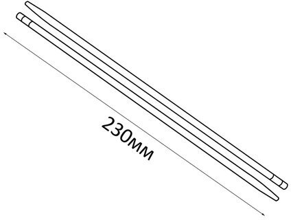 Палочки для суши бамбуковые 23 см, круглые, КОМПЛЕКТ 100 пар в индивидуальной бумажной упаковке, СТАНДАРТ, 401-863