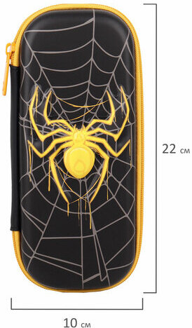 Пенал BRAUBERG, 1 отделение, 1 откидная планка, EVA, 22х10х5 см, "Venomous spider", 271553