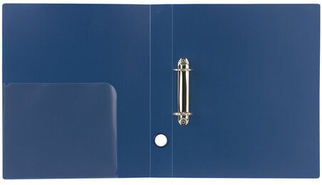 Папка на 2 кольцах BRAUBERG "Стандарт", 40 мм, синяя, до 300 листов, 0,9 мм, 221617