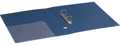 Папка на 2 кольцах BRAUBERG "Стандарт", 40 мм, синяя, до 300 листов, 0,9 мм, 221617