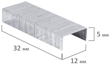 Скобы для степлера №24/6, 1000 штук, РОССИЯ, STAFF "Basic", до 30 листов, 224798