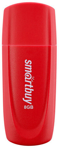 Флеш-диск 8 GB SMARTBUY Scout USB 2.0, красный, SB008GB2SCR