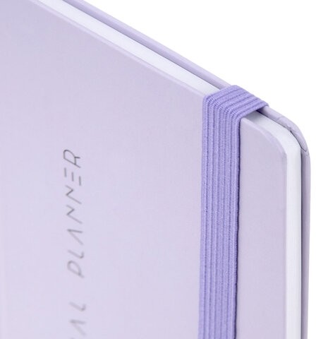 Еженедельник недатированный с резинкой 171х93 мм, BRAUBERG, твердый, 64 л., "Minimal", сиреневый, 116308