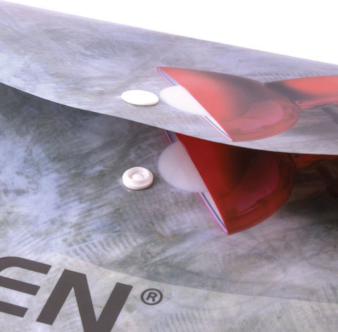 Папка-конверт с кнопкой SONNEN, А4, 160 мкм, до 100 листов, цветная печать, 228059